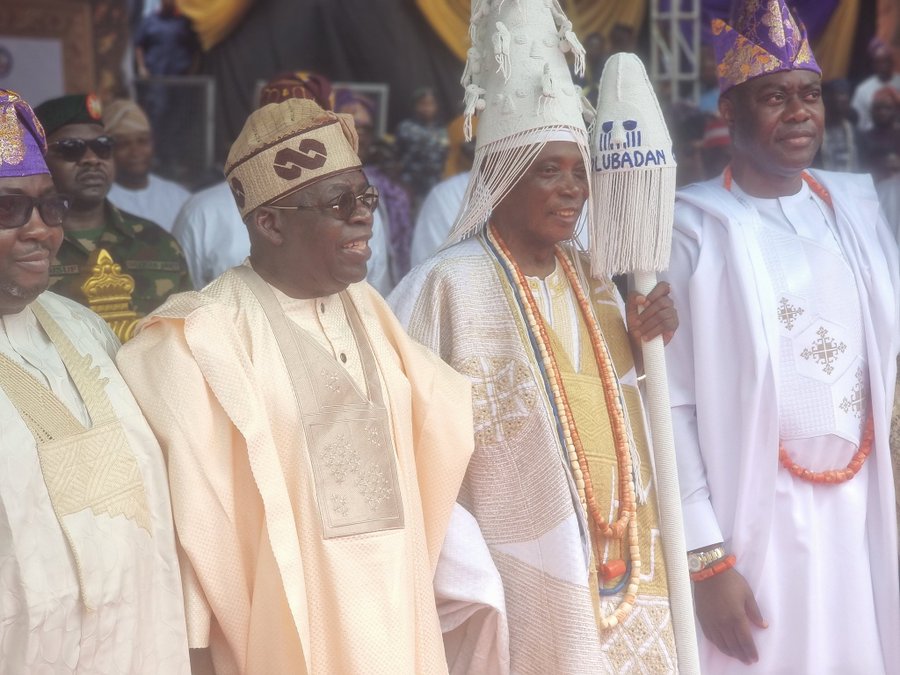 Bola Tinubu and Oba Rashidi Adewolu Ladoja