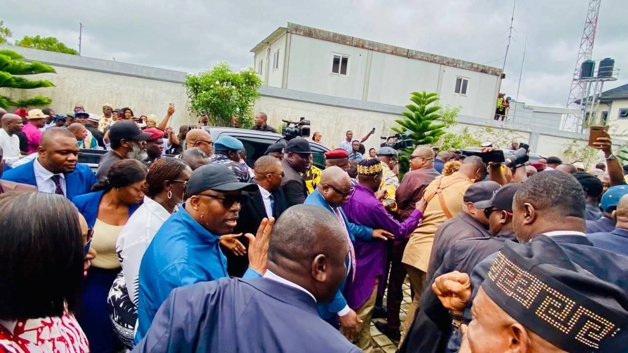 Siminalayi Fubara arrives Port Harcourt in Rivers State on Friday