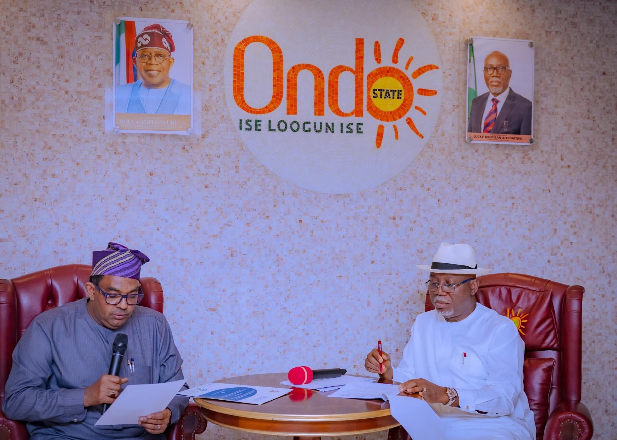 Governor Lucky Aiyedatiwa and FAO representative