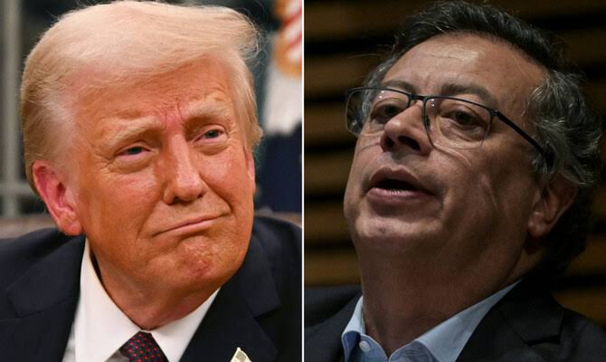 Colombian President Gustavo Petro and Trump