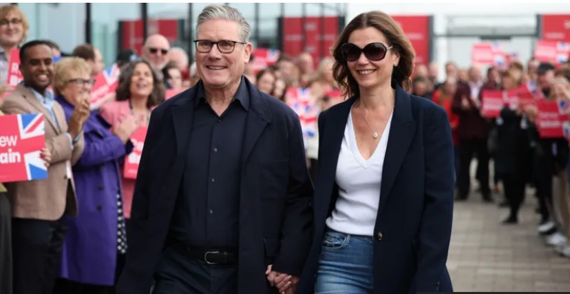 Keir Starmer and his wife Victoria