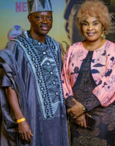 Moji Afolayan, husband Rasaq Olayiwola