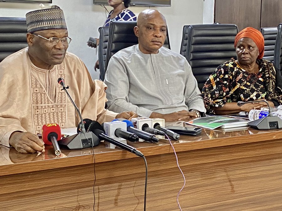 INEC Chairman Mahmood Yakubu and EU representative