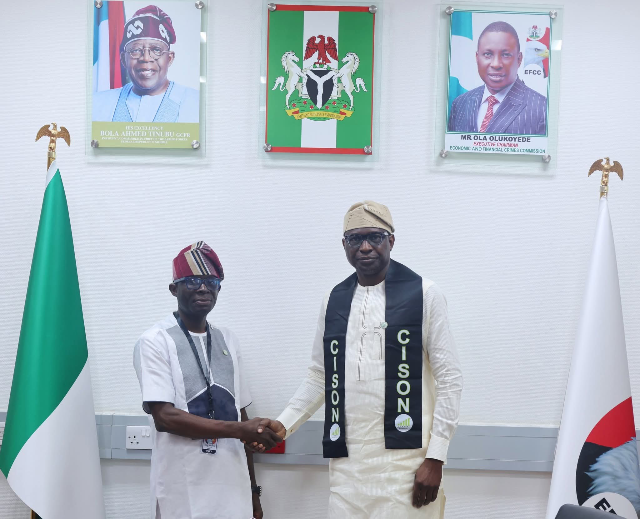 EFCC Chairman Ola Olukoyede and Goddy Ebuh