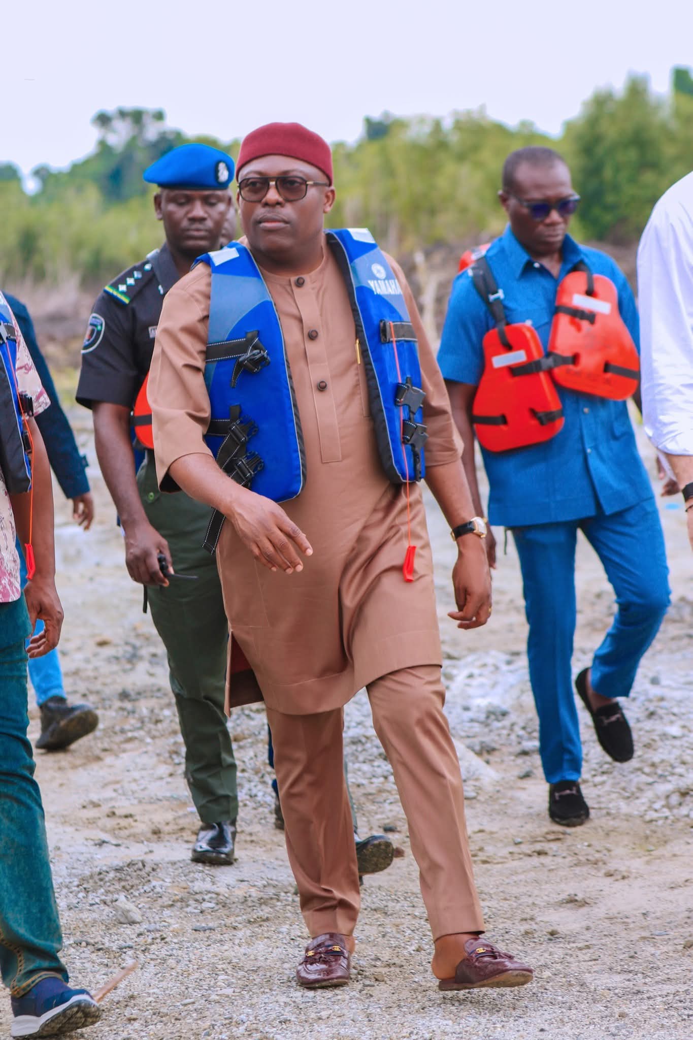 Siminalayi Fubara during the inspection