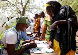 Accreditation of voters by INEC officials