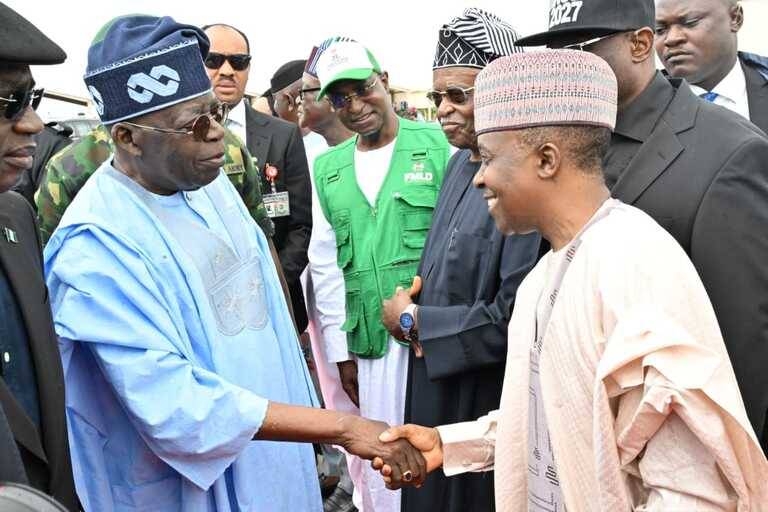 Farouk Lawan with Tinubu before he was given presidential pardon.