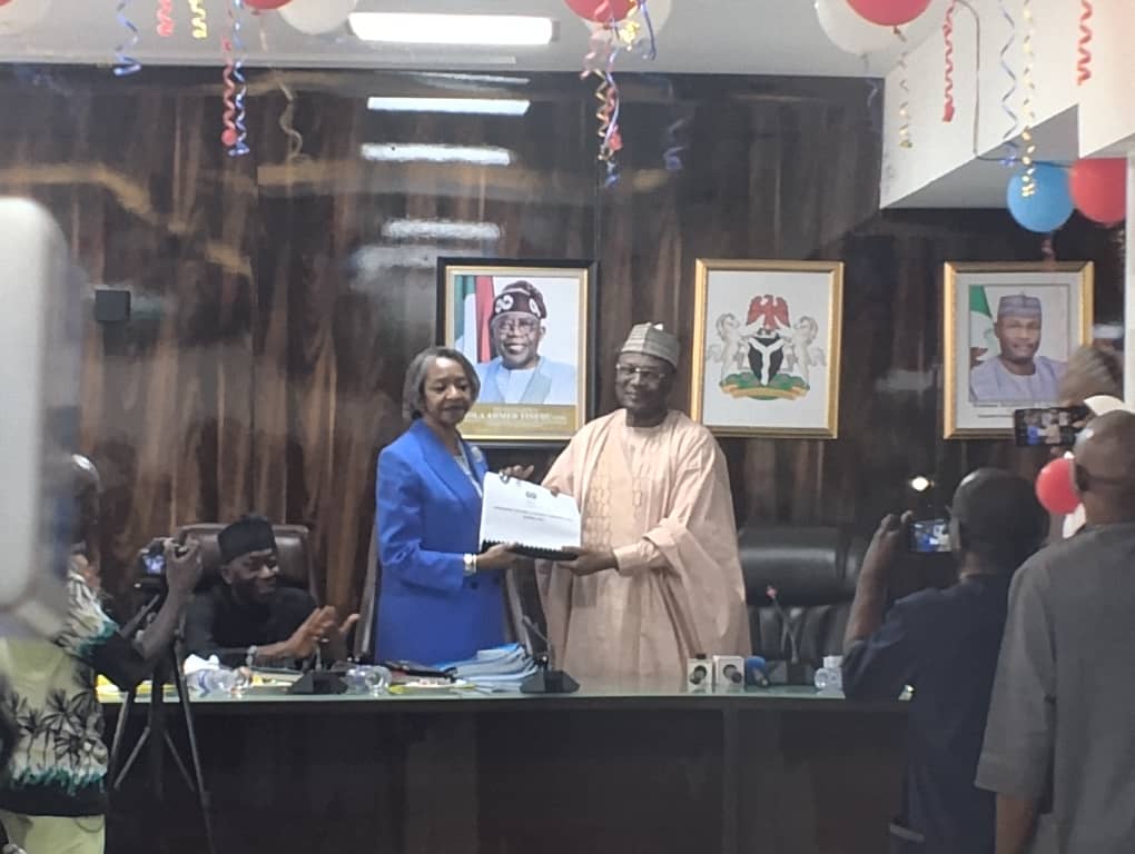 Yakubu hands over to May Agbamuche-Mbu