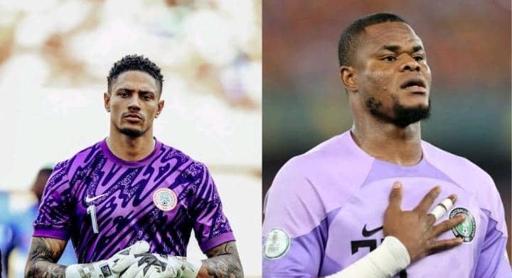 L-R: Maduka Okoye and Stanley Nwabali