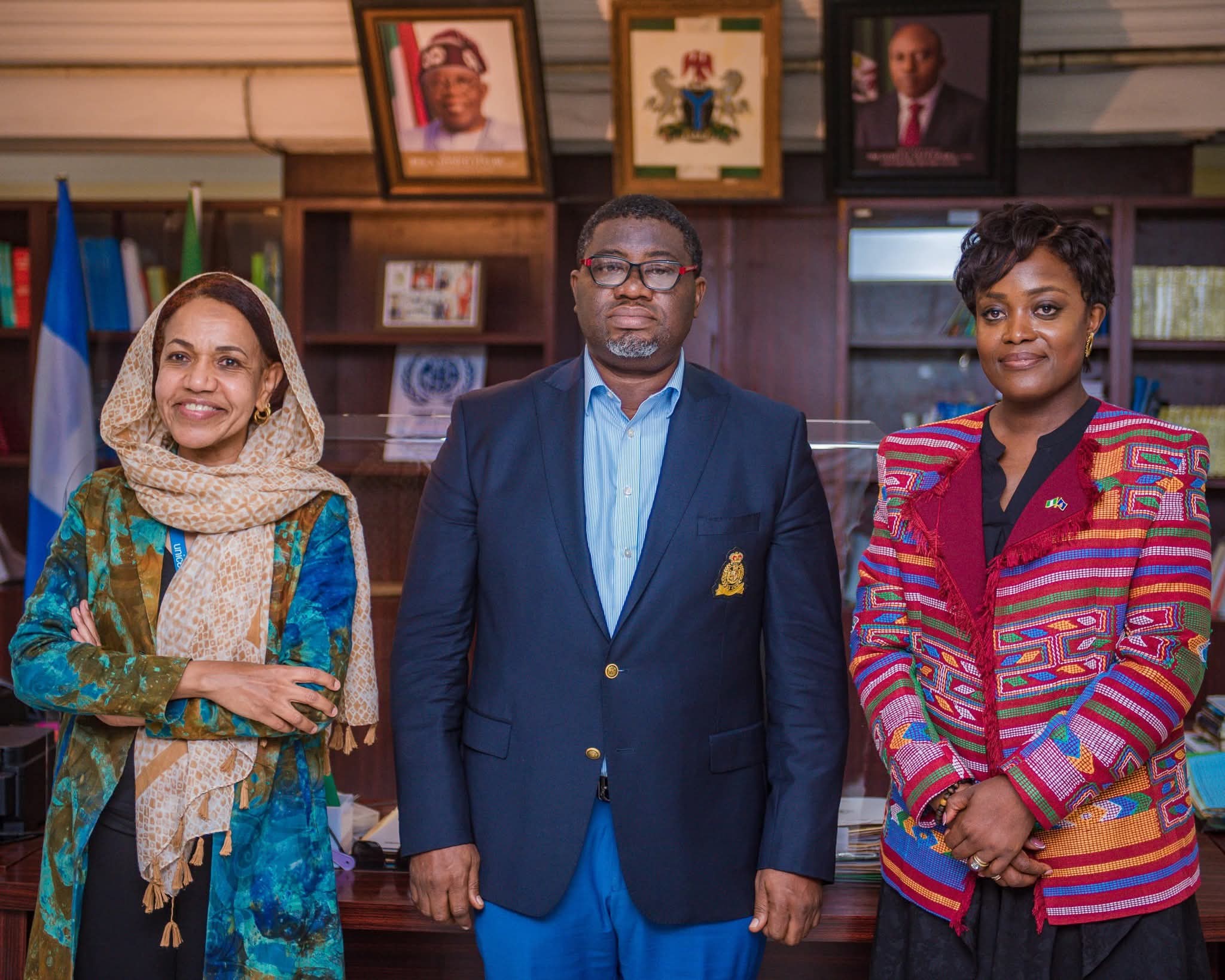 Benibo Anabraba, Rivers State SSG represented Fubara while receiving UNICEF executives