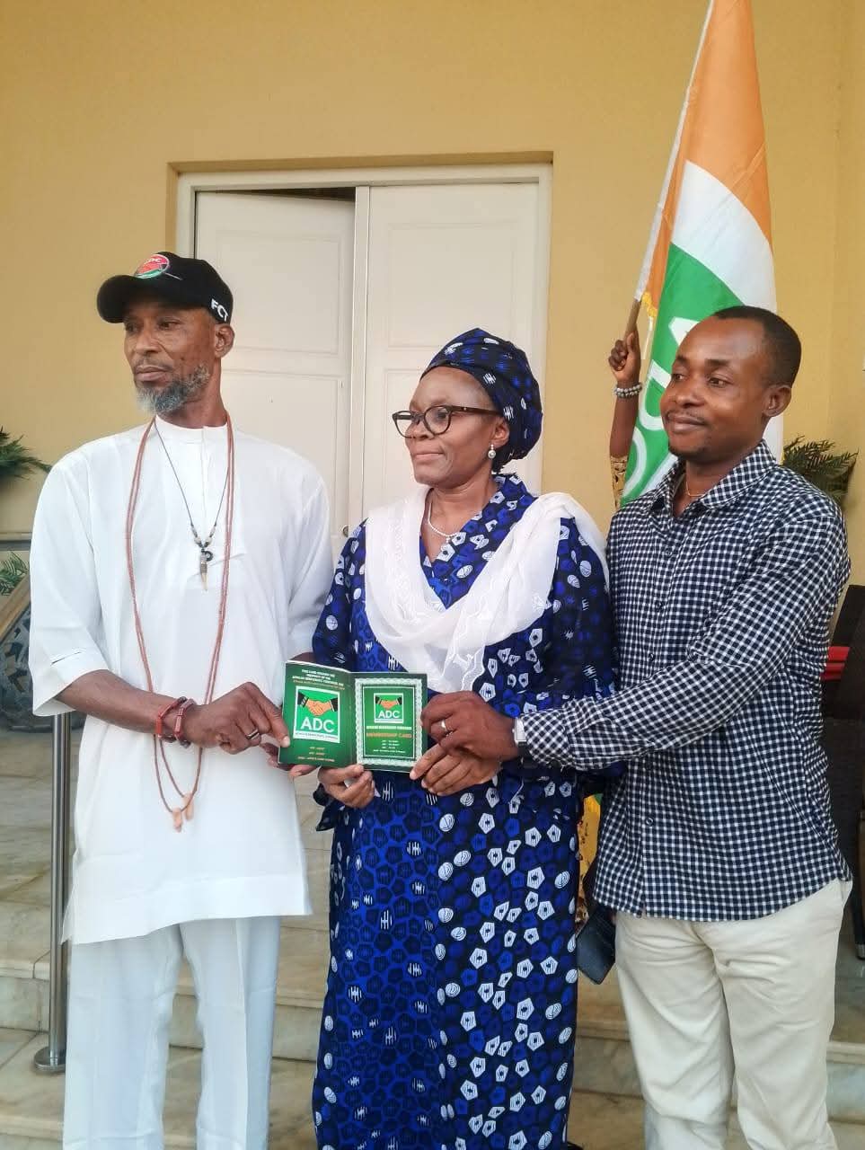 Fatima Atiku Abubakar registers as a member of the African Democratic Congress in Abuja.