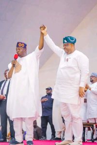 Plateau State Governor, Caleb Manasseh Mutfwang, and APC National Chairman, Nentawe Goshwe Yilwatda, during the APC e-registration exercise.