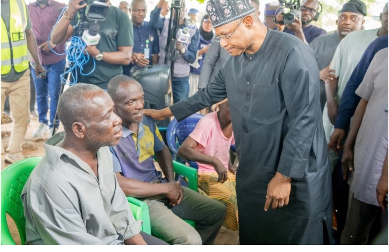 Sani sympathizing with victims’ families 