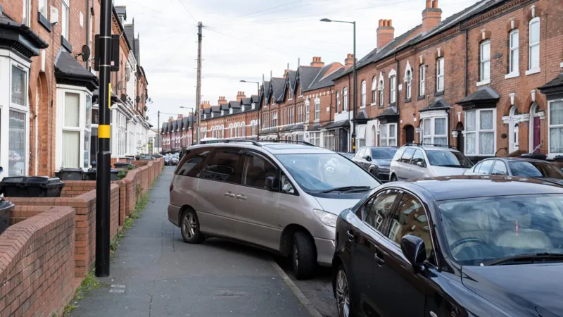 Car park on pavement
