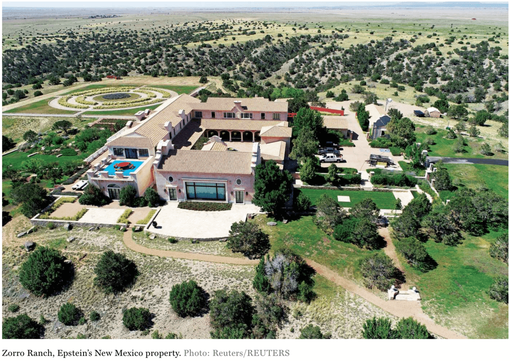 New Mexico authorities search Epstein’s Zorro Ranch