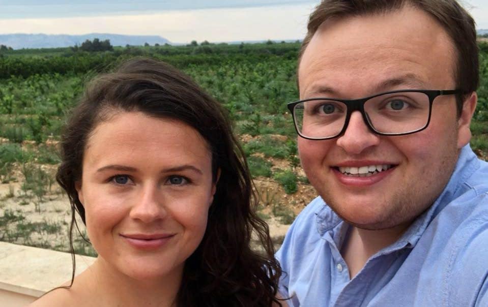 David Taylor, pictured with his partner Joani Reid, is the head of programmes at a think tank that develops engagement between Asia and Europe