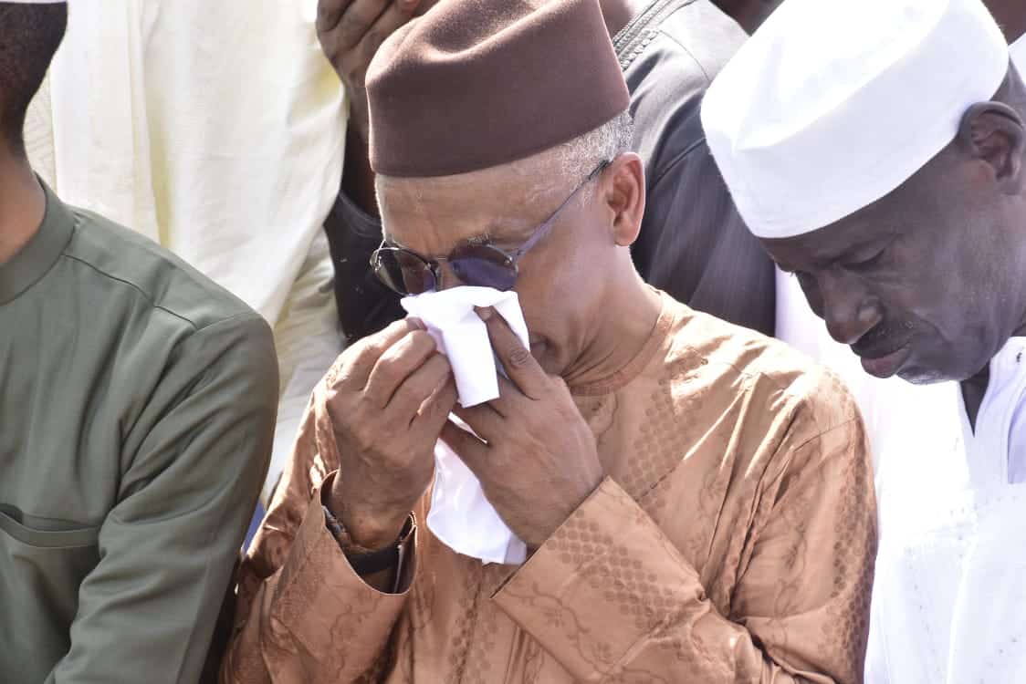 El-Rufai weeps as mother is buried in Abuja